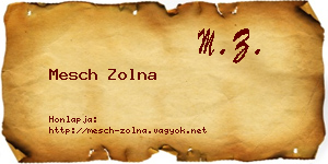 Mesch Zolna névjegykártya